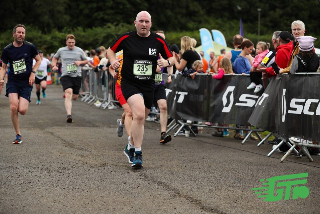 Finish of the Gateshead Trail 10K 2023